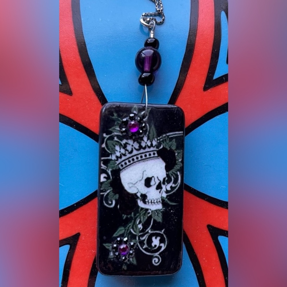 Dia de Los Muertos Domino Pendant